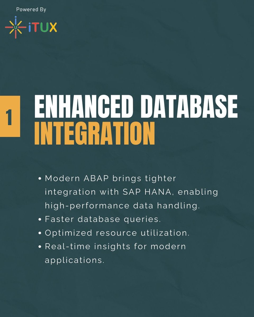 itux2018's tweet image. ABAP isn’t just for legacy systems anymore—it’s evolving to meet the demands of today’s tech-savvy businesses.
For more information, visit
ituxsolutions.com
#sapabap #modernprogramming #sapdevelopment #abapinnovations #saptech #sapdeveloper #learnsap