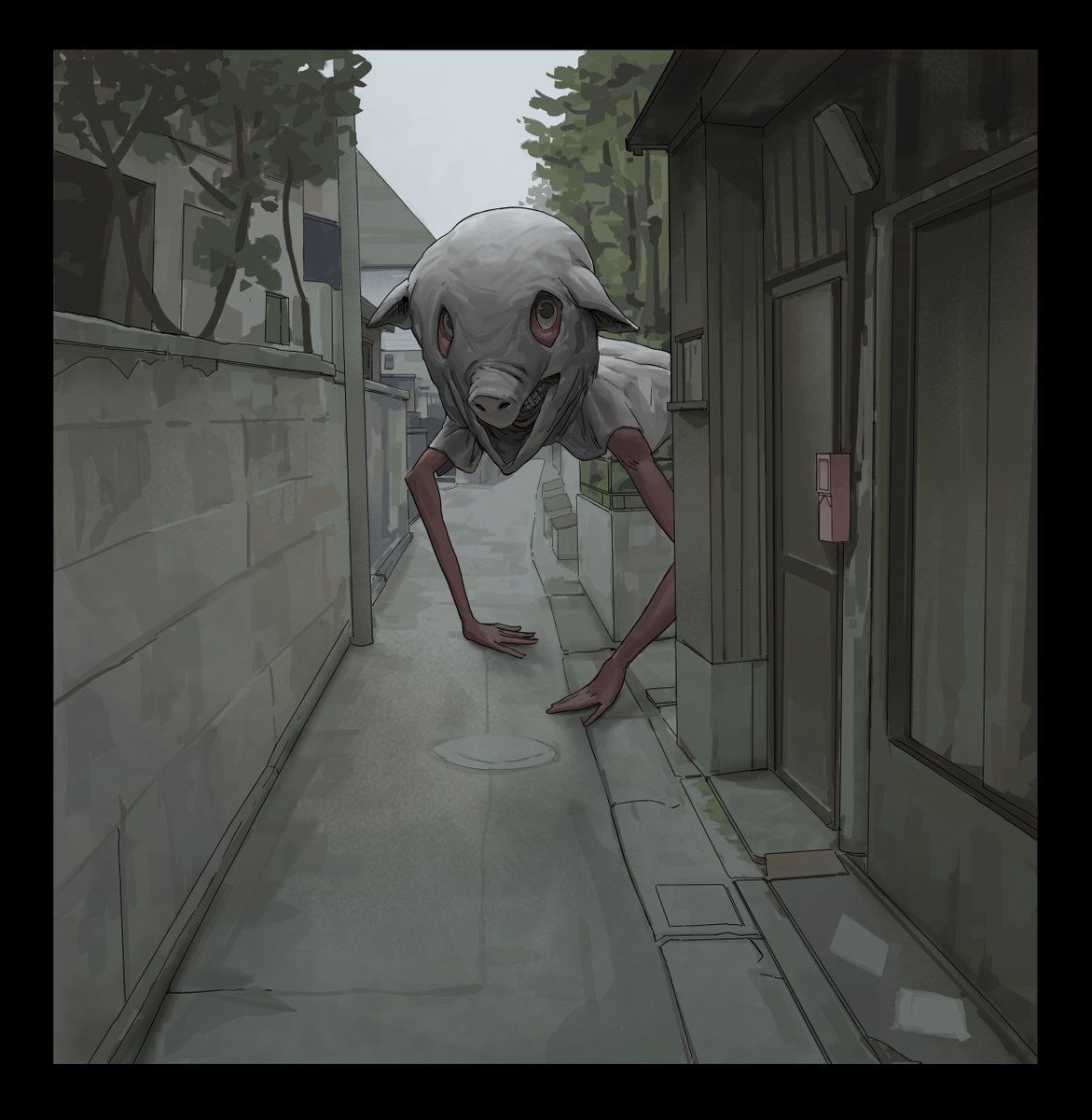 ManuelDuPong's tweet image. Pig says hi.
#digitalart #illustration #conceptart #horror #tokyo