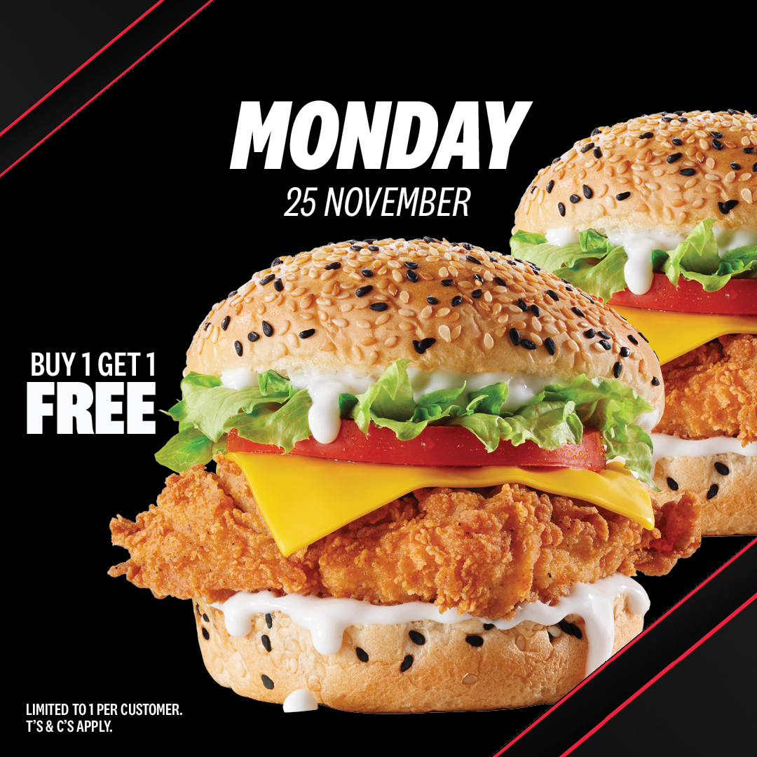 KFCSA's tweet photo. Who’s ready for the biggest #BlackFriday deals in Mzansi?🙋‍♂️ 🔌​ The Fastest Fingers can get a Streetwise 2 for ONLY R2!​ (Limited to first 1000 customers daily)

PLUS Swipe 👉🏾 for our daily Black Friday deals. Each day 🟰 a new deal this #KFCBlackFriday week, only on the KFC App​: https://t.co/FygSNLxWTp.
​
Ts & Cs apply.