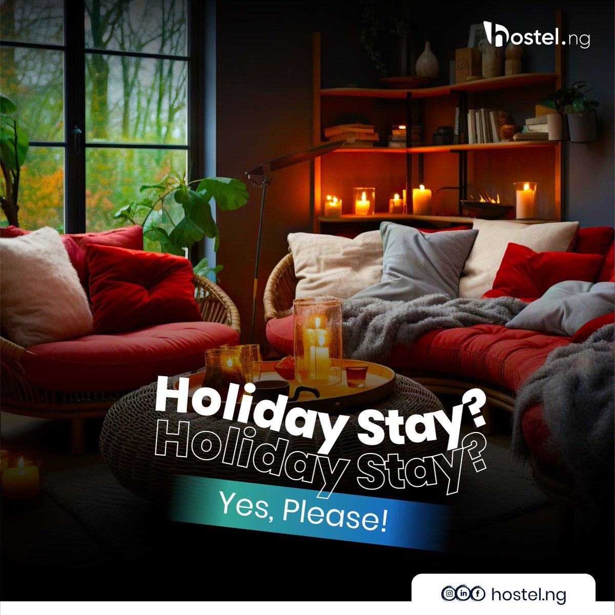HostelNg's tweet photo. Planning a holiday? Let https://t.co/gDtXxajrCs take care of your stay. 🛏️ 

#HolidayVibes #Hostelng #PerfectStay https://t.co/rQsaduwPh8