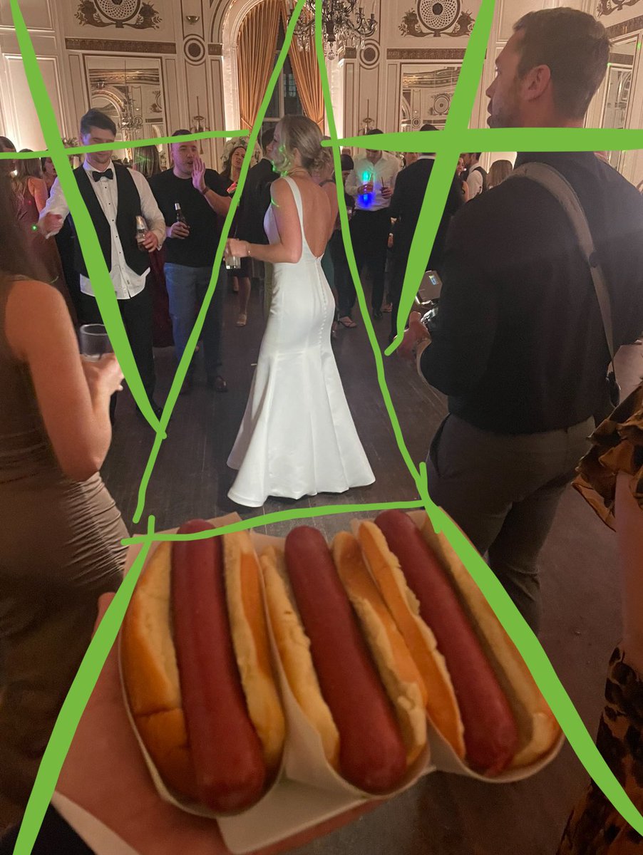 fakeHARTHUR's tweet image. unbearably cool shot composition for a photo about eating too many hot dogs