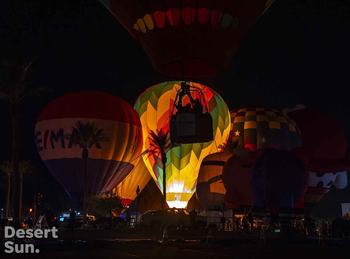 Last night Cathedral City celebrated its 10th Annual Hot Air Balloon Festival, it was my frist time seeing the nighttime show and I will absolutely be going back! desertsun.com/picture-galler…
