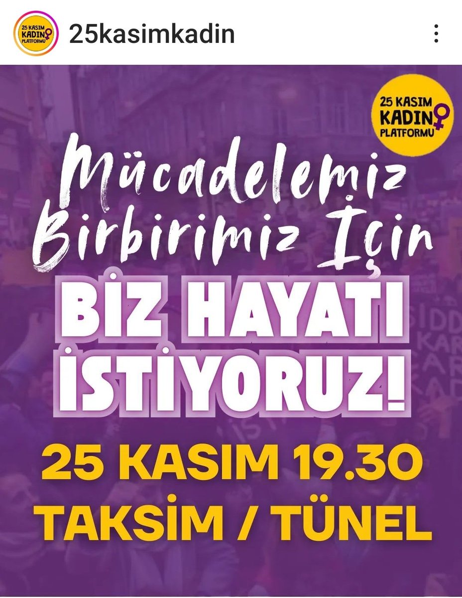 barbie089942246's tweet photo. #25kasımkadınaSiddetlemuecadeleguenue
#25KasımKadınaYönelikŞiddeteKarşıUluslararasıMücadeleGünü
#Taksim #Tünel
#Saat19.30🕢 https://t.co/7LoKA3LxSa