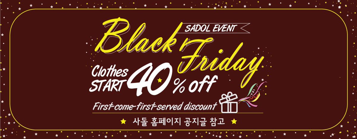 R❤️)
안녕하세요,사돌입니다.
11월25일 오후7시 부터  
블프 메인이벤트
[의상]판매가 시작됩니다.
ㆍ일반의상 시작가격 40%(신상품제외)
ㆍ한정의상: 30%할인 [각 의상2세트]
ㆍ리콜의상 판매

R❤️)리트윗후 사돌카톡(ID:sadol)으로 인증하신 모든분께 5천포인트 적립드립니다 

감사합니다