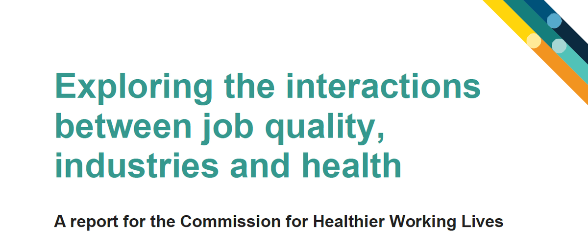 EmploymtStudies's tweet photo. 📢New research! Our report for the Commission for #HealthierWorkingLives, supported by @HealthFdn, reveals that poor job quality threatens the health of the UK workforce with 1.7 million people reporting work-related ill health in the last year. Read: https://t.co/e7QGoIR0fg 1/ https://t.co/fyeVxw8b9B