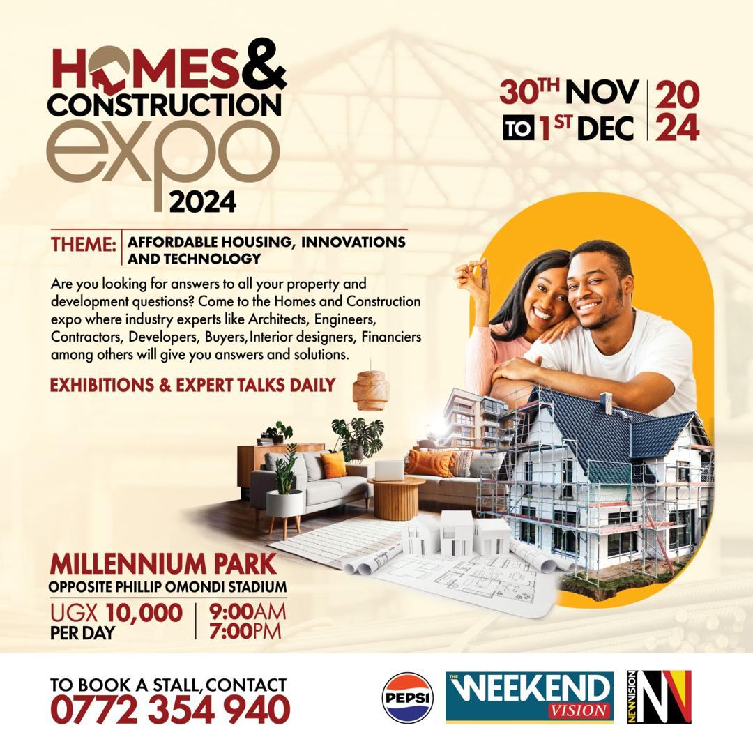 Save the dates and don't miss this opportunity to plan for a decent home. Our Homes and Construction expo is on this weekend Saturday 30th November and Sunday 1st December