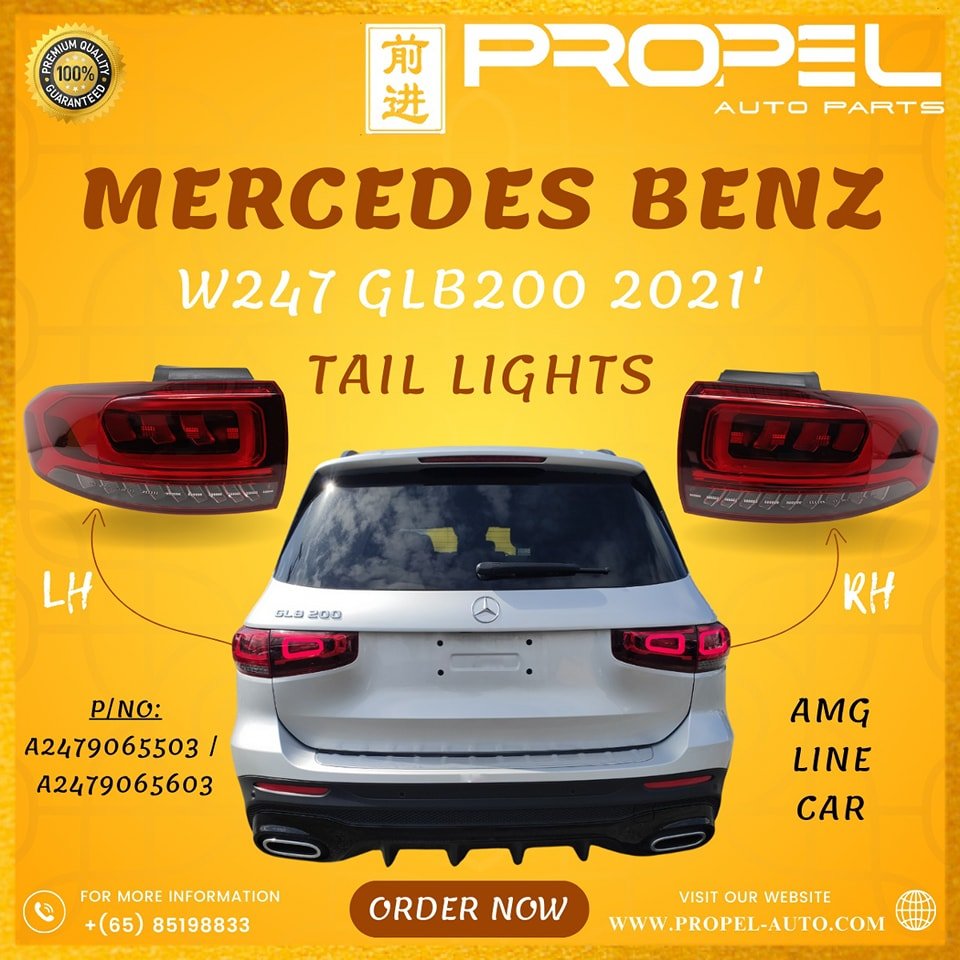 propelauto's tweet photo. Mercedes W247 GLB200 Rear Tail Lamps Set available in #ReadyStock at #PropelAutoParts
Shop & Replace with Genuine Spares Only for your ride🚗
#MercedesBenz #W247 #GLB200 #Rear #TailLamps #Singapore #Genuine #Mercedes #AMG #TailLights #Electrical #Lights #Lamps #Replace #ShopNow https://t.co/7xjknhOiNr