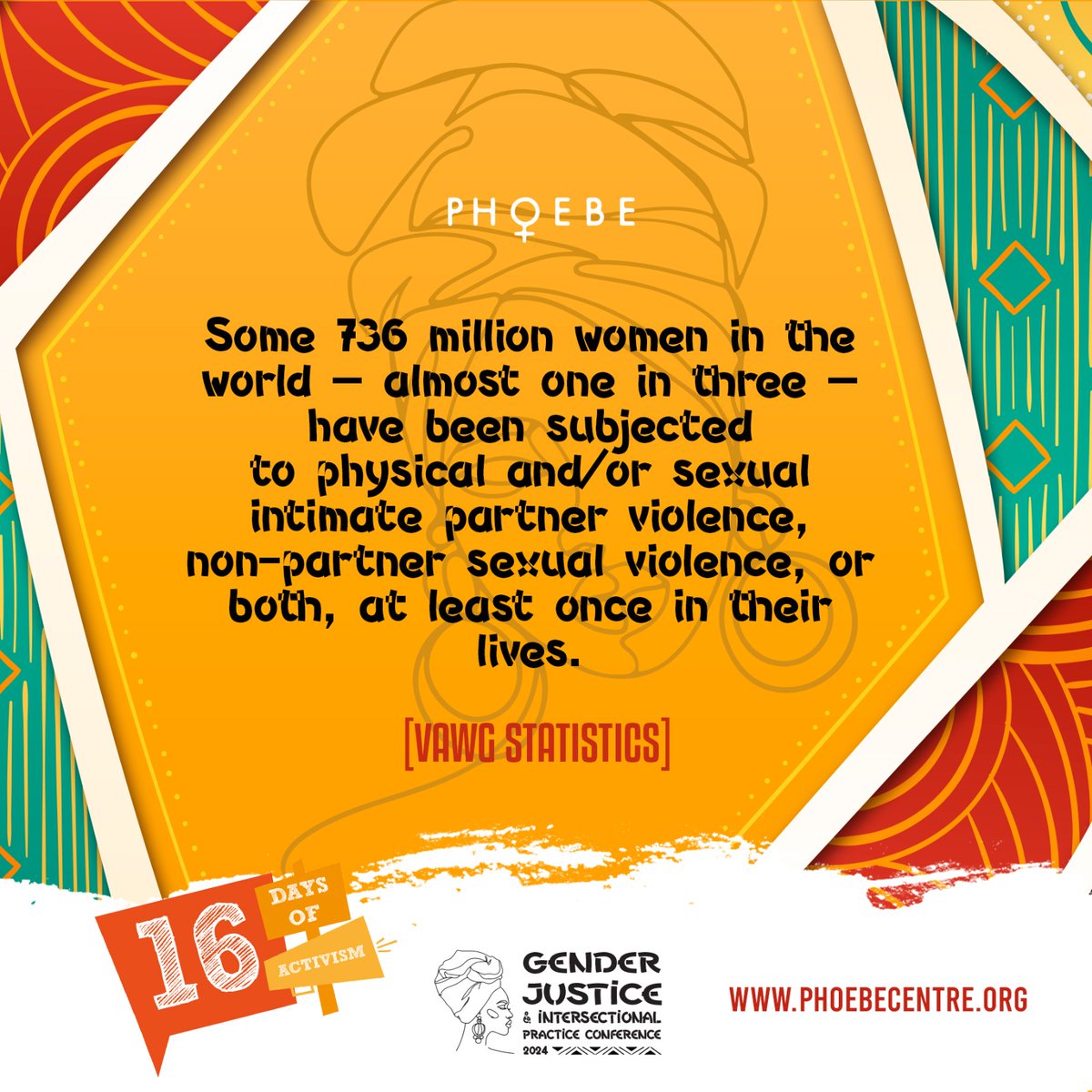 The staggering truth: 736 MILLION women worldwide have faced physical/sexual violence. Thats almost 1 in 3! When will we say enough is enough? Lets break the silence and end GBV! #16DaysOfActivism #GBV
