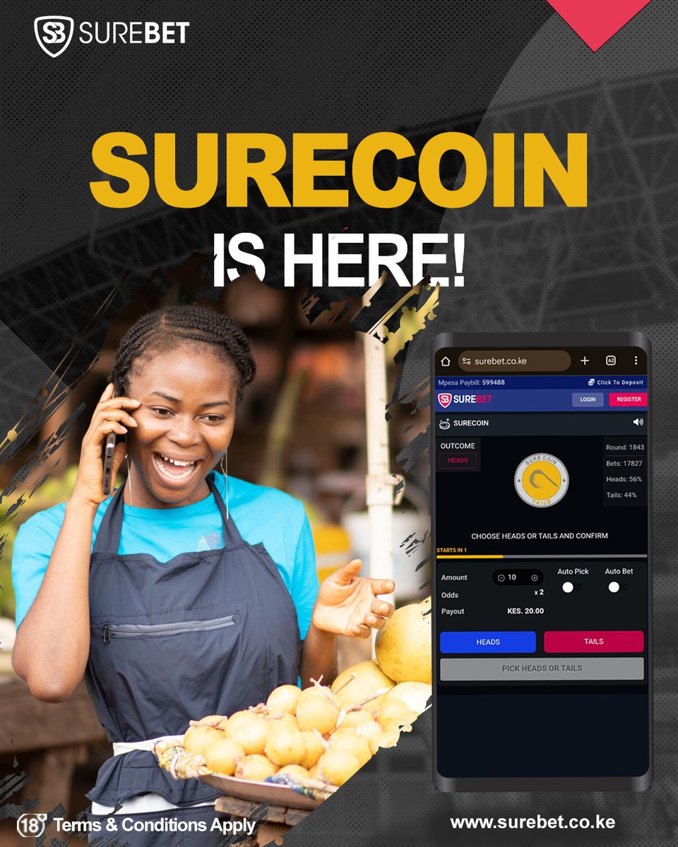 Kenya_Surebet's tweet photo. ANZA WIKI VIZURI NA SURECOIN! VISIT https://t.co/JNxDZ2n6HY UCHEZE WITH AS LOW AS KSHS. 10 AND WIN MILLIONS!
|#Surecoin| |#Surebet| |Rigathi Gachagua| |Man United| |#Casino| |#Football| |#BettingX| |#BetSure| https://t.co/lgzNVIAXoU