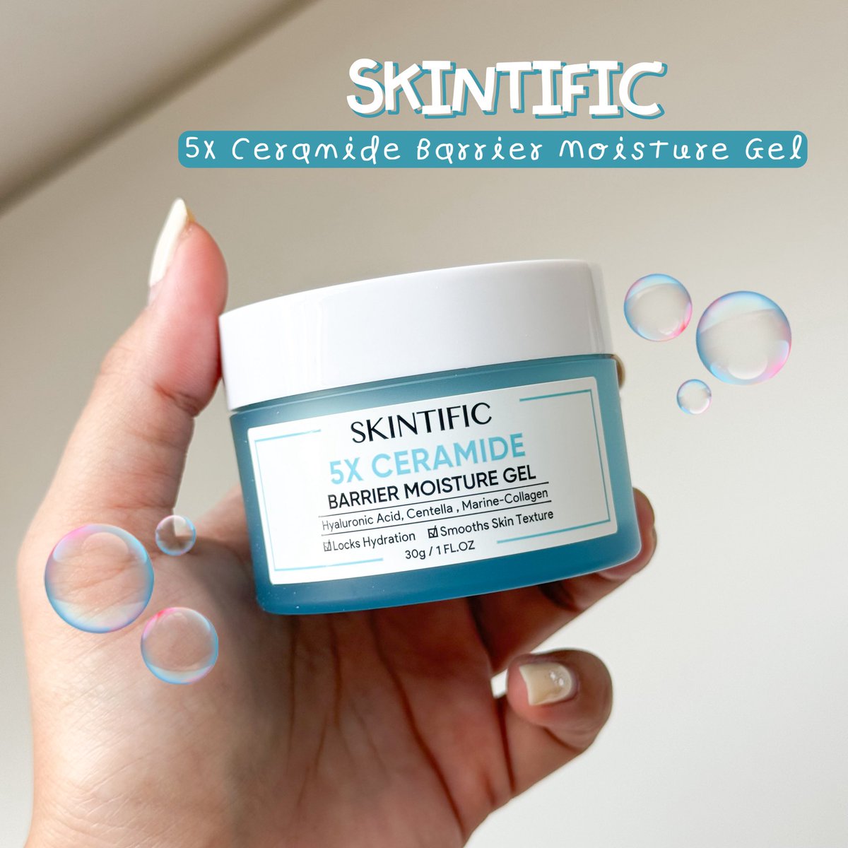 ถ้าพูดถึงมอยเจอร์ไรเซอร์ที่ 1 ในใจคือให้ของแบรนด์ SKINTIFIC 5X Ceramide Moisture Gel เท่านั้นนนนน 🐳🫧 เนื้อเจลบางเบา ซึมไว ไม่หนักผิว ช่วยให้ผิวชุ่มชื้น อิ่มน้ำ ปรับผิวแข็งแรงด้วย Ceramide 5 ชนิด แถมตัวนี้อ่อนโยนมาก พิสูจน์แล้วว่าปลอดภัยต่อผิวแพ้ง่าย ไม่ก่อให้เกิดการระคายเคือง จากผู้เชี่ยวชาญด้านผิวหนังโดยเฉพาะ Dermatologically Tested ⛄️☁️