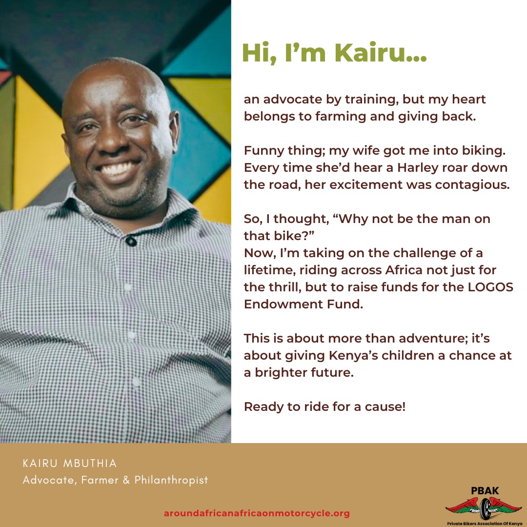 Meet the adventurer!! Kairu loves being on the road, whether its in a car or on a motorcycle. He is not only excited to be a part of this journey because it is for a good cause but also exploration 🕜
<a href="/citizentvkenya/">Citizen TV Kenya</a>
<a href="/NairobiChapel/">Nairobi Chapel</a>
#LogosEndowmentFund
#50ForALifeTime
#18DaysToGo