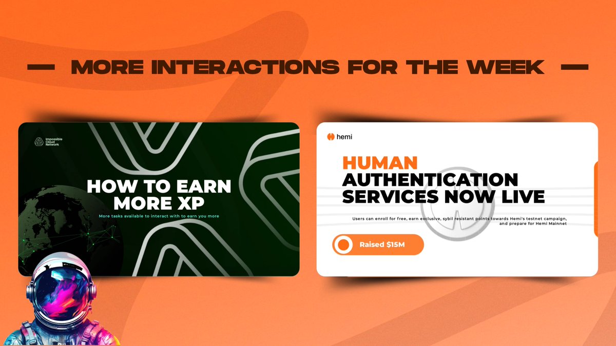 Abrahamchase's tweet photo. These are some updates that you ought to do!  
If you have been involved with these projects, you cannot afford to miss them.

We've interacted with @ICN_Protocol and @hemi_xyz; a fresh task demands your clicking.

For @ICN_Protocol, we engaged with some tasks and collected XP. Various tasks are available to complete to earn more XP.

Visit https://t.co/tqLtcHBNwy and check out the new tasks, which are pretty straightforward.

- First, complete the social task.

- For the second task, visit https://t.co/3Z28OIKrP1 and revoke the ICN passport we delegated in our previous task. Once revoked, delegate again. Then, you can claim the XP.

You can complete the rest of the task daily if you've installed their software.

Now, let's discuss @hemi_xyz. 
You can avoid being labeled as Sybil by completing a new task, which is quite crucial.

They've raised $15M and have backing from @BinanceLabs. Participation is free, so why not?

Visit: https://t.co/pm8JySXByT

Scroll down to find the new task, "Verify your uniqueness with DEMOS' OnlyMeID." Completing it will earn you 2,000 additional points.

That's all for now; I will keep you updated.