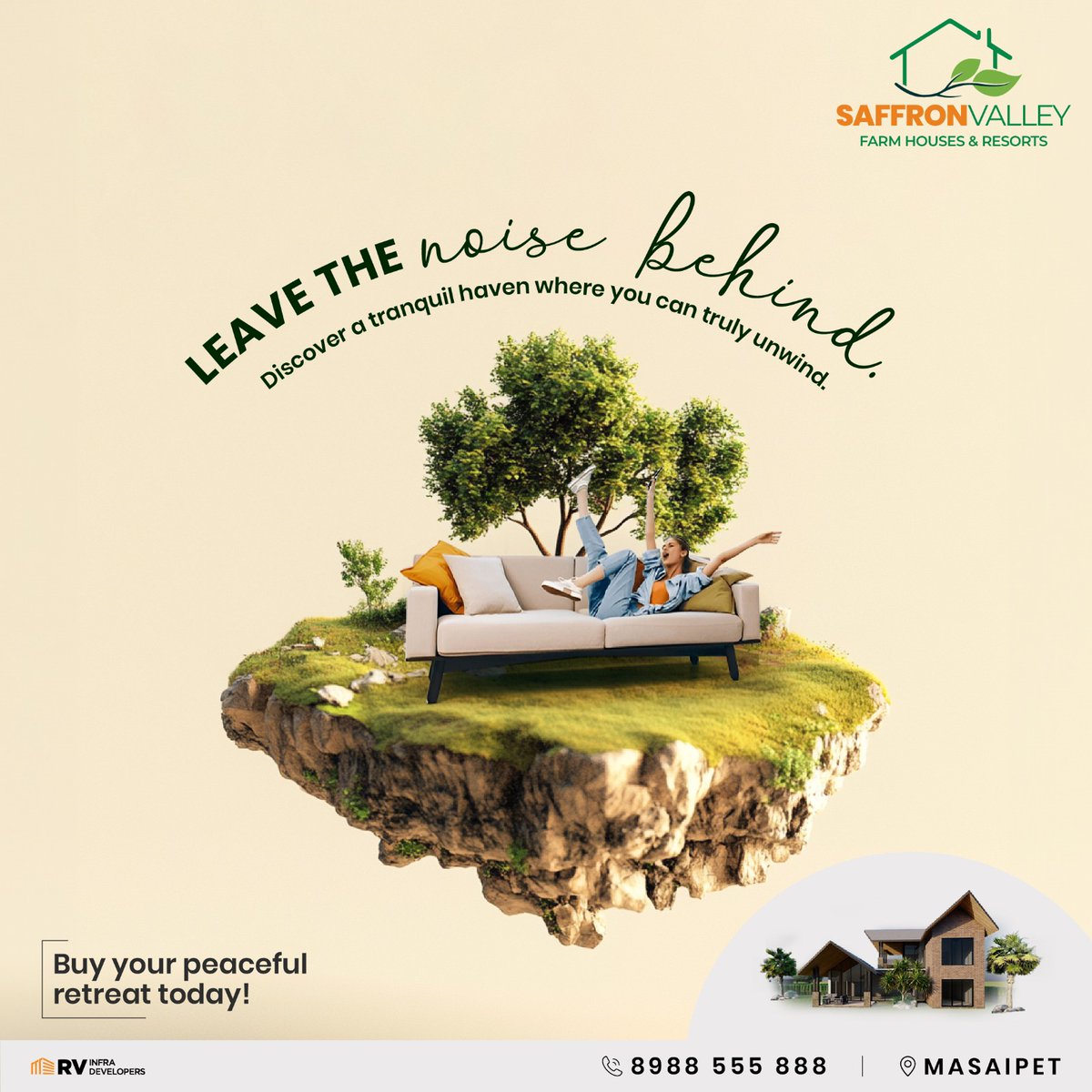 SaffronResorts's tweet photo. Escape the city noise and find peace at Saffron Valley Farmhouses &amp; Resorts. Your serene haven awaits—perfect for relaxation and rejuvenation. Invest in your dream retreat today! #SaffronValley #FarmhouseRetreat #TranquilEscape #NatureGetaway #DreamFarmhouse #ResortVibes https://t.co/g72Jh1MWrj