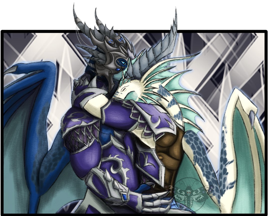 Calcithal's tweet photo. #art #warcraft #worldofwarcraft #dragon #dracthyr #roleplay #hug #furryfan https://t.co/lCwHtCiowi