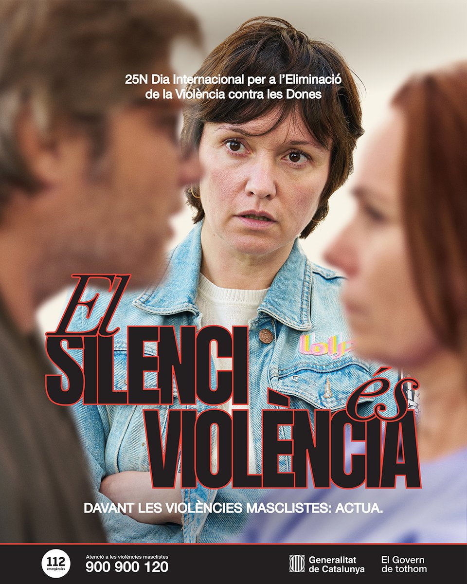 mossos's tweet photo. Avui és el Dia Internacional per a l'Eliminació de la Violència contra les Dones

Acabar amb la violència masclista (també) és cosa teva

Davant les violències masclistes: actua. El silenci és violència

#25N2024 @igualtatcat https://t.co/RHN8Kv6z0X
