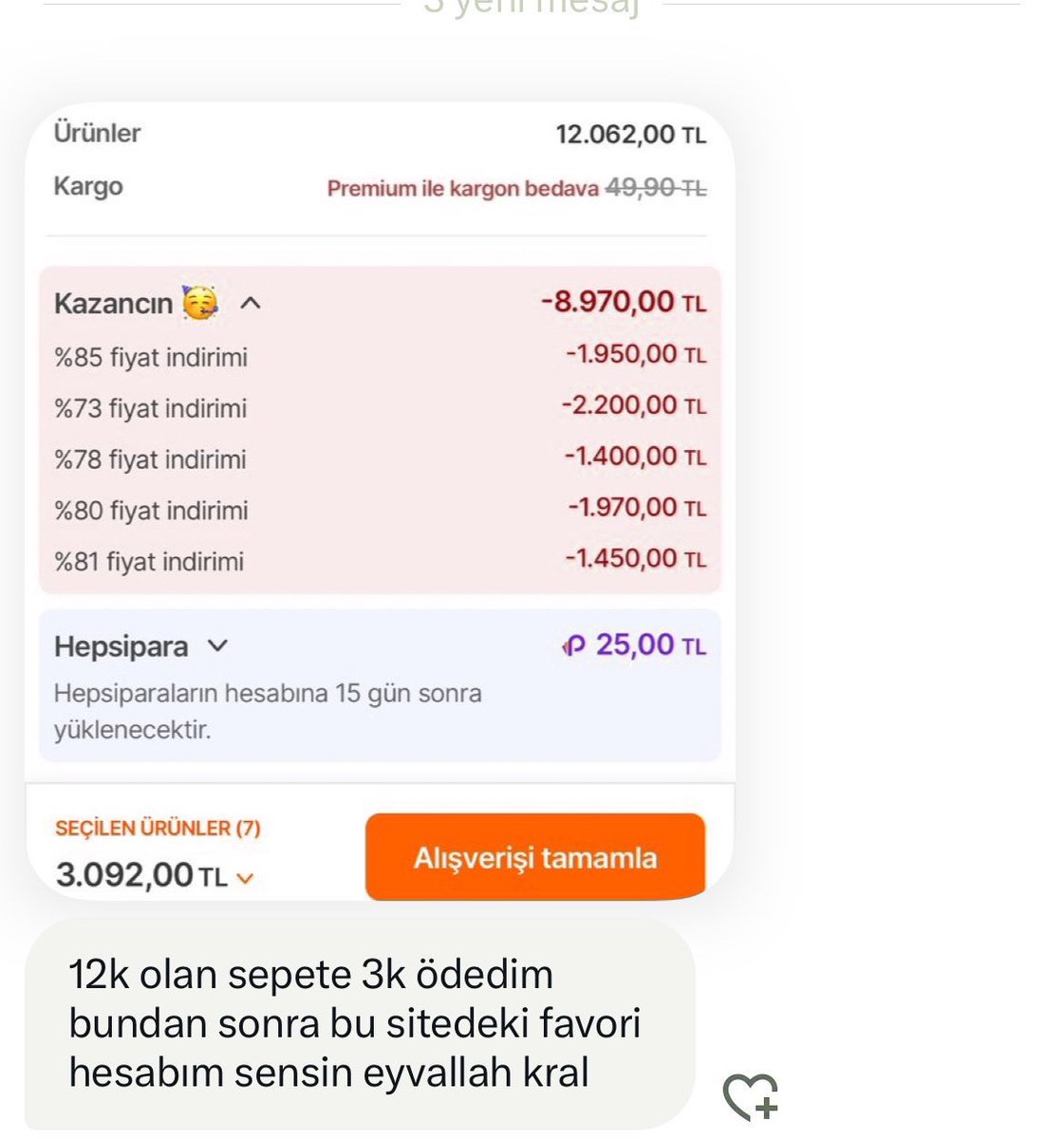 Hep diyorum alışveriş yapmadan önce bana danışın diye işte böyle oluyor danışınca...

Şimdi herkes toplansın size KASIM indirimlerinden çok büyük tasarruflar sağlamanızı sağlayacak yeni bir FLOOD yaptım. (Okuma süresi 2 dk 38 sn)