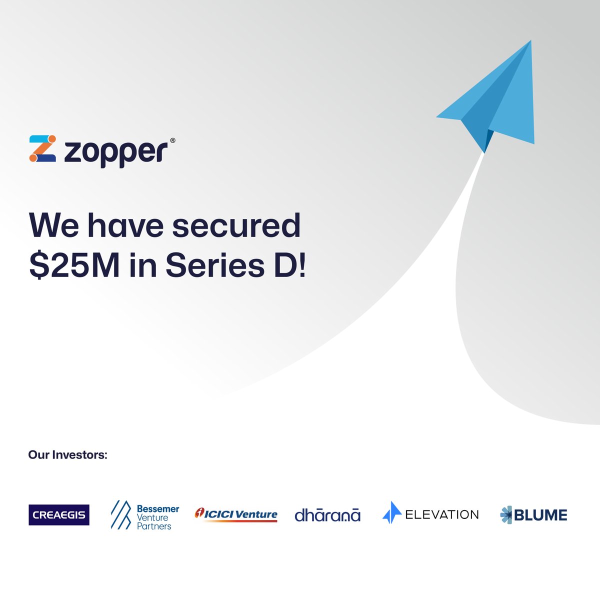 Zopper_IN's tweet image. Zopper has raised $25M in Series D #funding!🚀

Co-led by @ElevCap &amp;amp; Dharana Capital, with @BlumeVentures’ support, fueling our mission to redefine insurance distribution in India.

This is just the beginning!  bit.ly/3ZdZpzE

#Zopper #Insurance #Insurtech