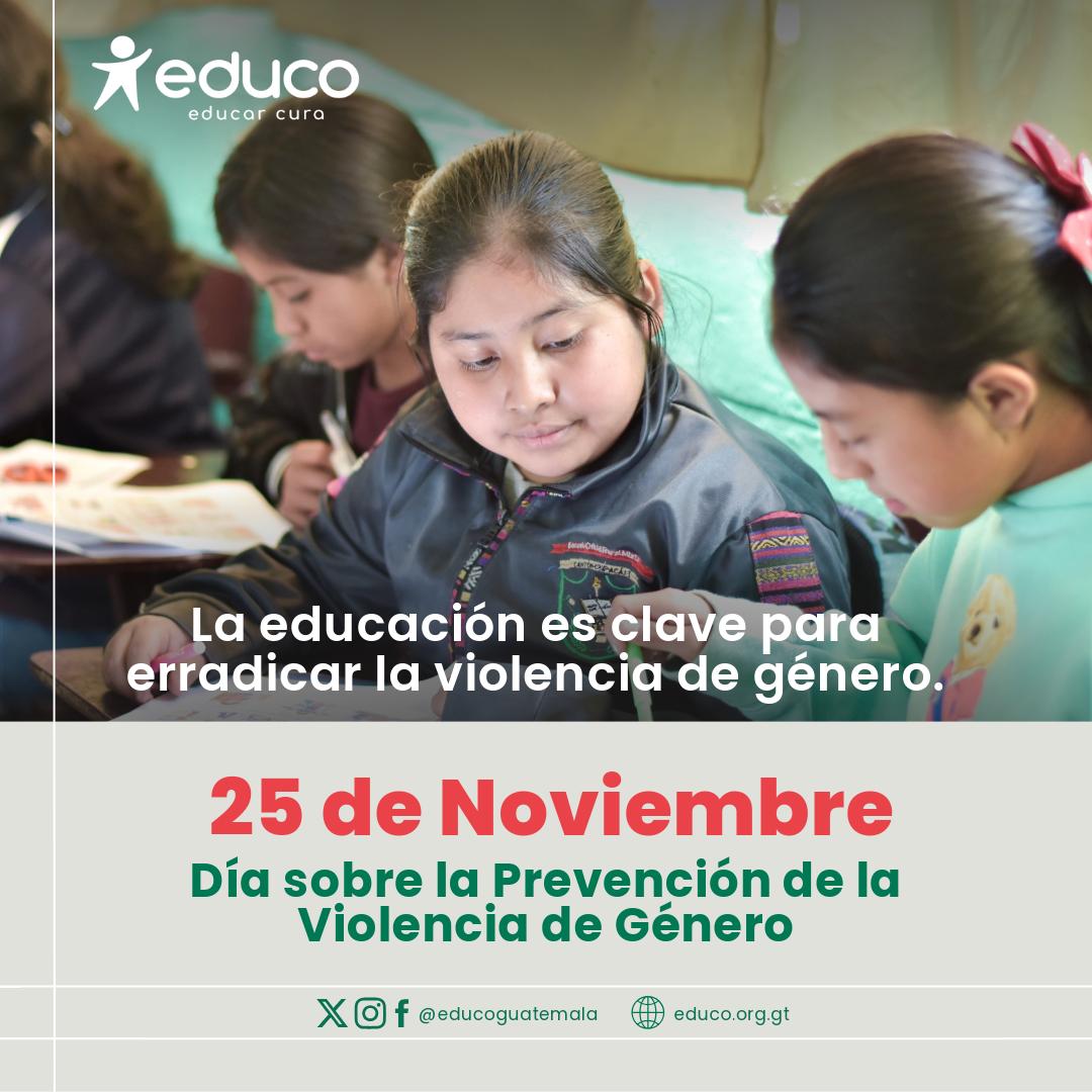 La educación es nuestra mejor herramienta para erradicar la violencia de género 🎓💜

Este 25 de noviembre, reflexionemos y actuemos para construir una sociedad más justa y equitativa. ¡Juntos podemos hacer la diferencia! 💪

#EducarCura #VocesParaLaPrevención #25N