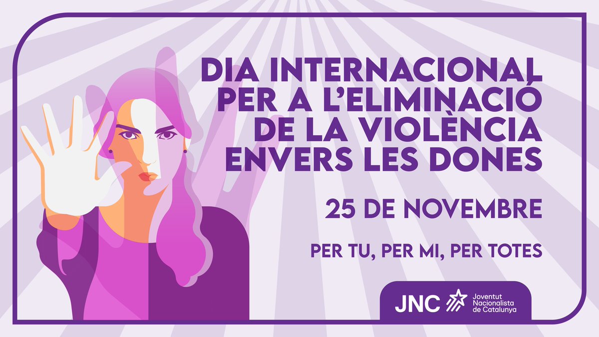 Avui, 25 de novembre, reafirmem el nostre compromís diari per posar fi a les violències contra les dones. Ahir, avui i cada dia de l’any.

🗣️ Per tu, per mi, per les que ja no hi són, per les que vindran, per TOTES.

💜 Per poder viure lliures. Per poder viure.