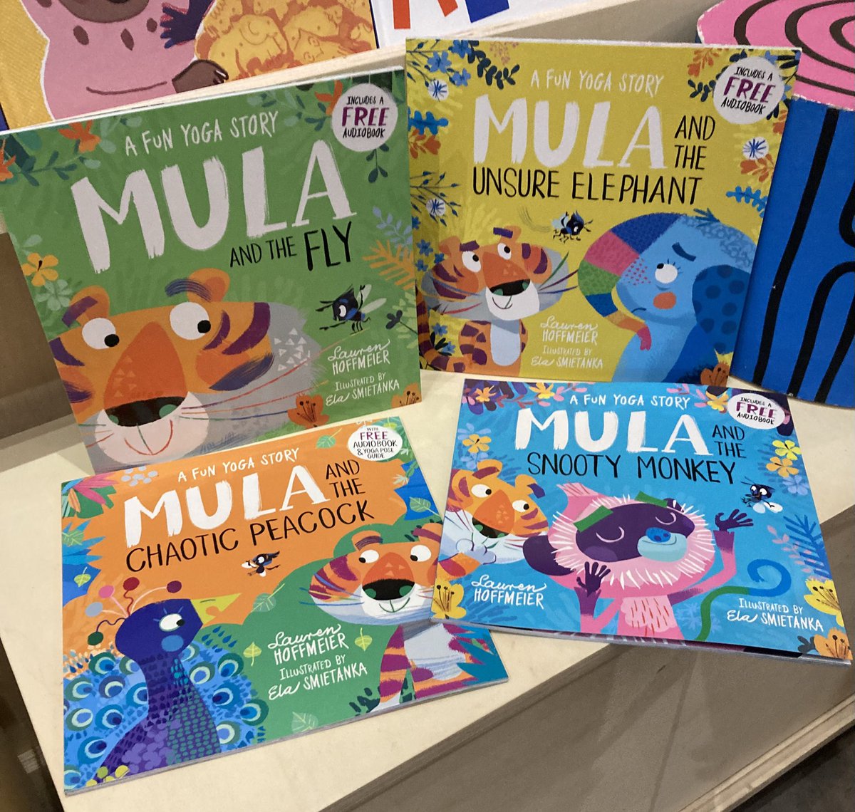 GetKidsin2Books's tweet photo. Author @LaurenHoffmeier has been visiting the UK this week promoting the latest book in her Mula and Friends series. @SweetCherryPub invited me to meet her and I had a great time chatting to Lauren about yoga and mental health 🧘🏻‍♀️🧘🏾 

👉🏼 https://t.co/PfGwJy4qzt 

#yoga #kidlit https://t.co/dpd63ZG6rY