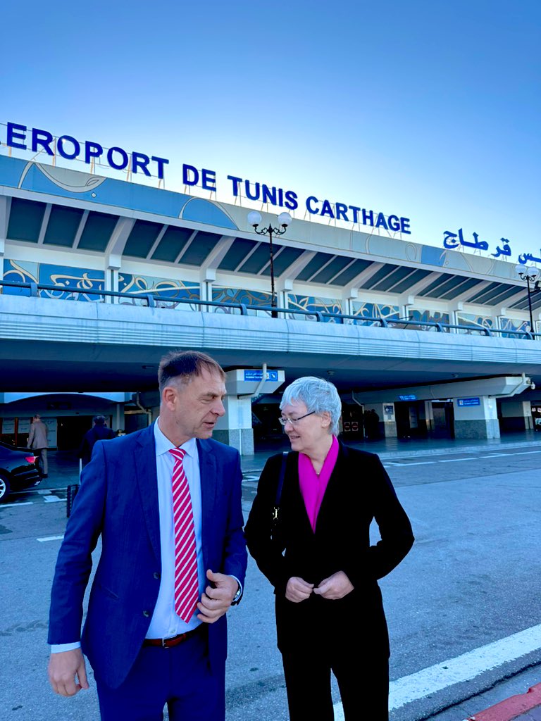 A beautiful morning in #Tunis where I was greeted by Ambassador Elisabeth Wolbers <a href="/GermanEmbassyTN/">Allemagne en Tunisie 🇩🇪🇹🇳</a> for a day of talks with Tunisian partners.