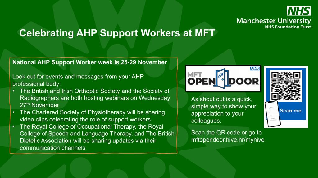 Helen J-Roberts (@hejack64) on Twitter photo As we start national support worker week ... a BIG THANK YOUR to all the people who help deliver allied health services <a href="/MFTnhs/">MFT NHS</a> <a href="/MFT_CSSAHPs/">AHP's at MFT</a> <a href="/mcrlco/">Manchester Local Care Organisation</a> <a href="/TraffordLCO/">Trafford Local Care Organisation</a> <a href="/WeAHPs/">WeAHPs 💙</a> you are brilliant 👏 As we start national support worker week ... a BIG THANK YOUR to all the people who help deliver allied health services <a href="/MFTnhs/">MFT NHS</a> <a href="/MFT_CSSAHPs/">AHP's at MFT</a> <a href="/mcrlco/">Manchester Local Care Organisation</a> <a href="/TraffordLCO/">Trafford Local Care Organisation</a> <a href="/WeAHPs/">WeAHPs 💙</a> you are brilliant 👏