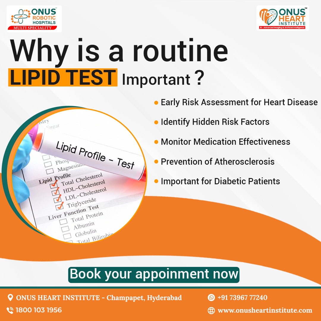 onusheart's tweet photo. Stay ahead of heart disease! A routine lipid profile test helps detect hidden risks, guide lifestyle changes, and monitor treatment effectiveness for better heart health. 💪
#HeartHealth #LipidProfileTest

🌐 https://t.co/9hTTiQp32K
📞 1800-103-1956 / 7396777240 https://t.co/RS6QeTpxvY