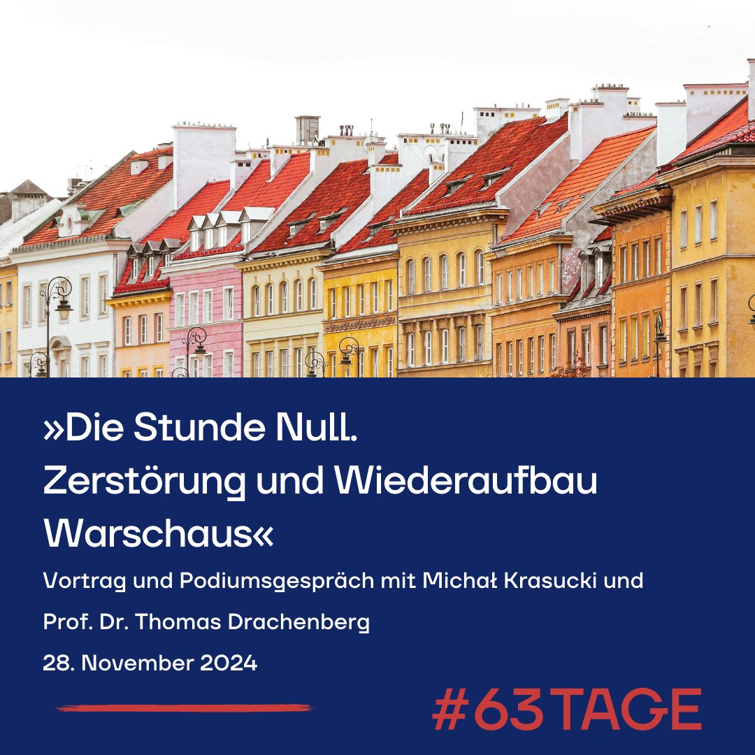 Das Deutsche  Polen-Institut und das Deutsch-Polnische Haus laden herzlich zu einem  Vortrag und einer Podiumsdiskussion ein. Diese Veranstaltung findet in  der Landesvertretung Brandenburg im Rahmen des Projekts #63Tage zum 80. Jahrestag des Warschauer Aufstandes statt.