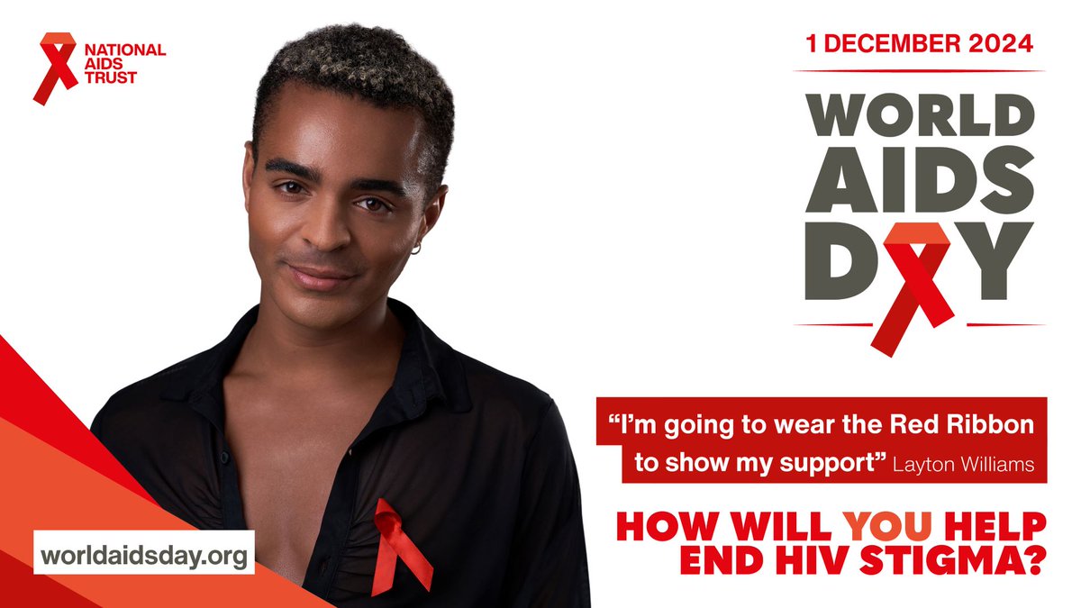 It's the countdown to #WorldAIDSDay on Sunday 1 December!
 
Join the fight against #HIV stigma and show solidarity with people living with HIV today while remembering those we have lost, by donating today and wearing a red ribbon:

act.nat.org.uk/worldaidsday?u…