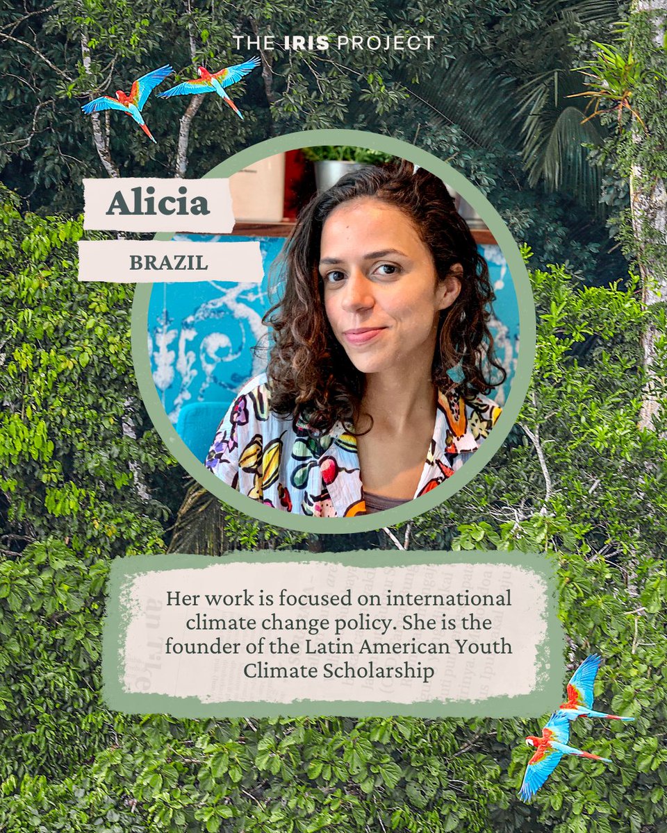 theiris_project's tweet photo. 📣 MEET OUR ADVISORS
Alicia's work is focused on international climate change policy. She is the founder of the Latin American Youth Climate Scholarship 🌎🇧🇷

#YouthLeadership #ClimatePolicy #LatinAmericanYouth #MeetOurTeam https://t.co/pfVoVSQhPP