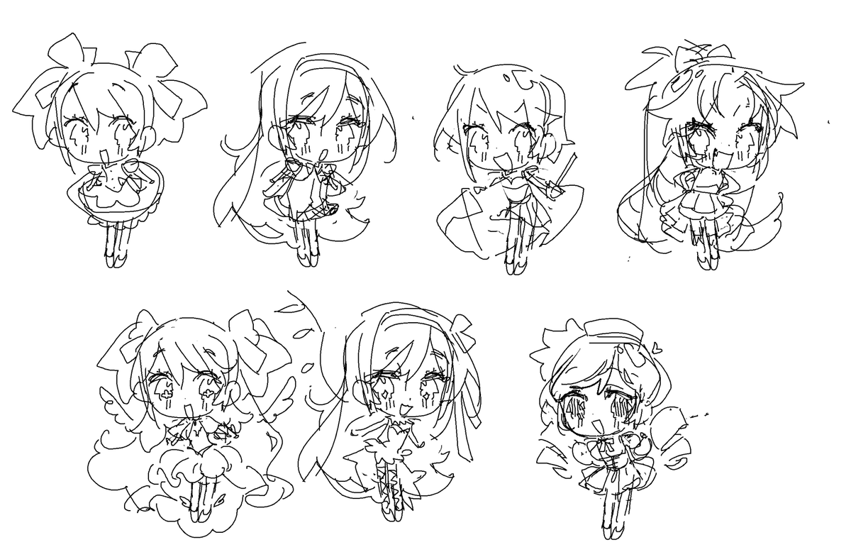 sketches of madoka cheebs yayyy 