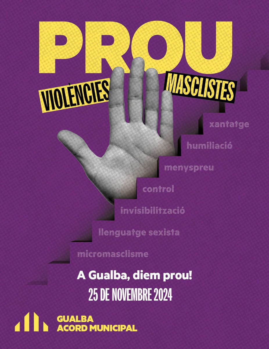 A Gualba diem prou! La violència masclista no és violència de segona. #25N #niunamenys #aGualbaDiemProu