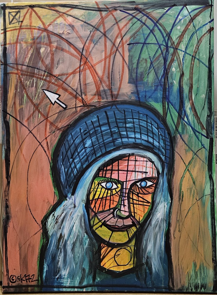 sk_oneseventwo's tweet photo. #Neotists #neoexpressionism #acrylic #Sharpie #canvasboard #naivefigurative #primitive #StreetArt #mentalhealth #MentalHealthMatters #MentalHealthAwareness https://t.co/Y24CFoJugM