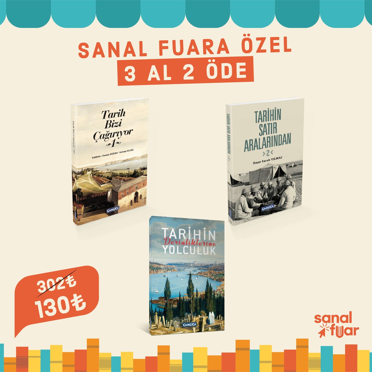 Yılın en büyük kampanyası "sanal kitap fuarı" başladı!
Çamlıca Basım Yayın'ın eserleri sanal fuara özel indirimlerle sizlerle...
Ayrıntılar camlicakitap.com'da!