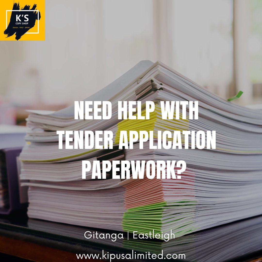 KsCopyShop1's tweet photo. Navigating tender applications can be overwhelming, but you don't have to do it alone. Let us handle the paperwork so you can focus on what you do best. Reach out today!
.
#tenderapplication https://t.co/2UneNNXQsu