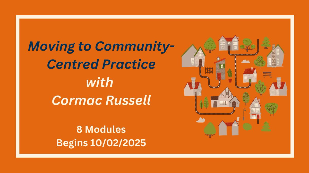 Interested in joining me for 8 Zoom sessions in 2025, looking at how professionals can move to a more community-centred way of working in citizen space?  For those working in health, social work, policing, urban design, education etc. To book, click here: communityrenewal.learnworlds.com/course/openfeb…