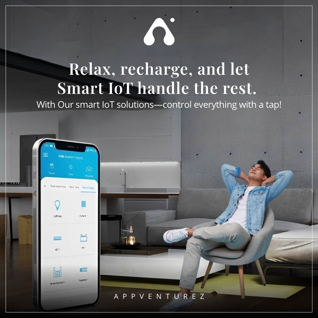 Appventurez's tweet image. The future is all about connectivity – IoT is here to connect the dots.

Our smart Internet of Things (IoT) solutions cover everything, effortlessly managing all your appliances and smart devices so you can do more with ease.
.
.
.
.
#Appventurez #SmartIoT #IoT #ConnectedLiving