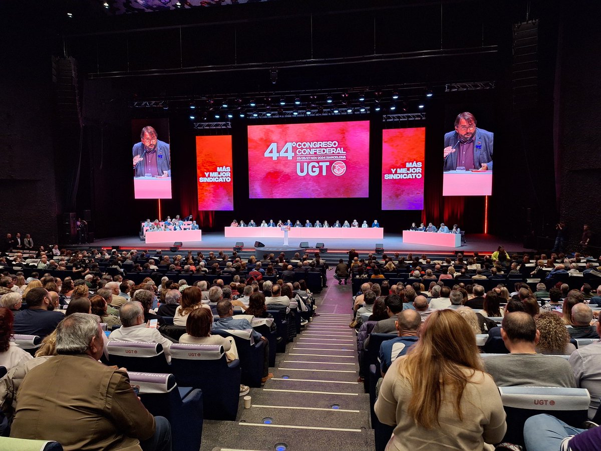Fespbaix's tweet photo. Apertura del 44° Congreso Confederal de la UGT.
📌 Más y mejor Sindicato #Congressos #ambugtguanyes #essencials #pertu
@ugt_sp_cat @UGT_Comunica @ugtcatalunya https://t.co/M4i28Wxz59