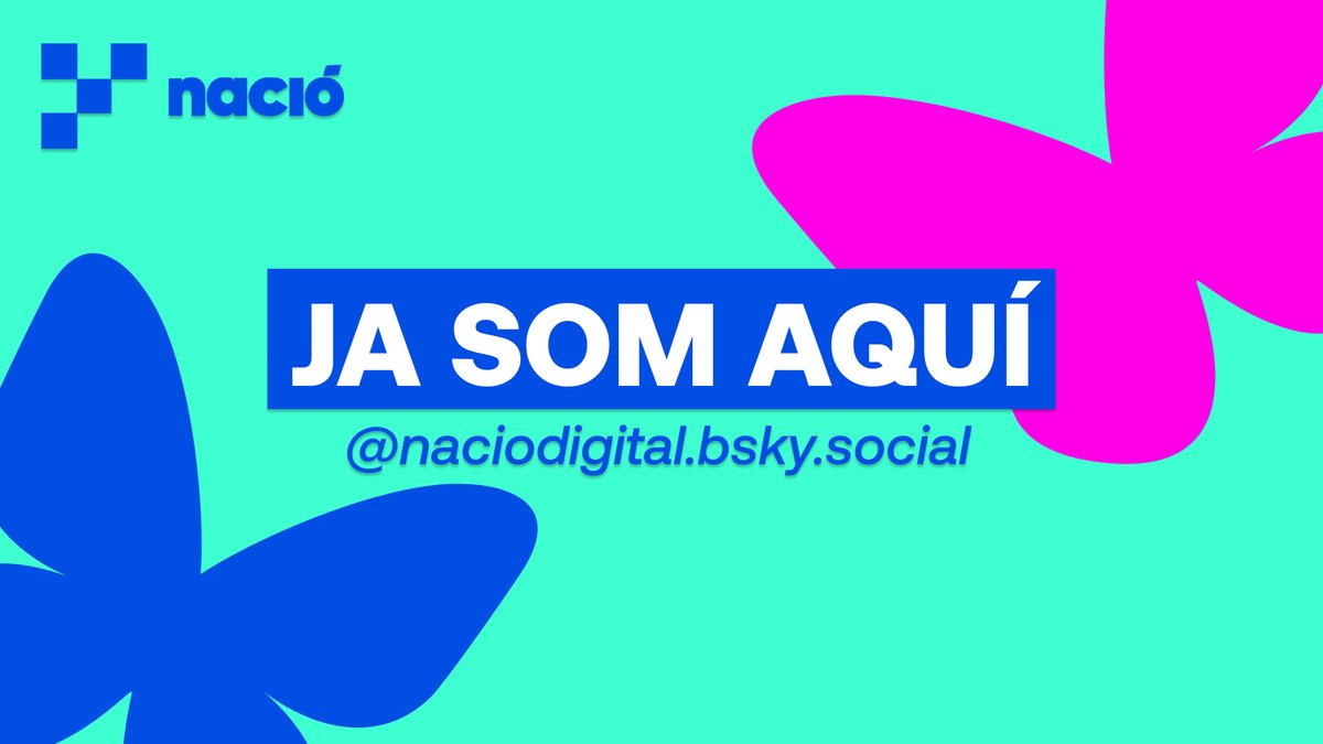 🦋 Hola, també pots seguir-nos a Bluesky bsky.app/profile/naciod…

Però si vols estar al cas de tot i formar-te una opinió sense algoritmes i de forma directa... 
➡️ Telegram t.me/naciodigital
➡️ WhatsApp whatsapp.com/channel/0029Va…
➡️ Butlletins naciodigital.cat/alta-newslette…