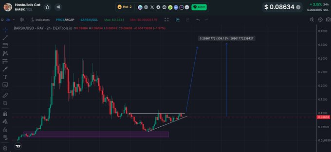 SafiaCrypto's tweet photo. $BARSIK - new ATH soon...💎

 the spring is compressed, a strong pump is coming soon. Don't miss the big movement https://t.co/uc58Ga1RNC