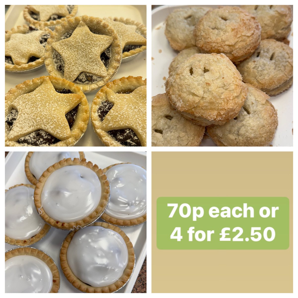 🎄It’s that time of year again - Mincemeat Pies now available!🎄

We have Shortcrust Pastry, Puff Pastry and also Fondant Covered Mince Pies for you 😋