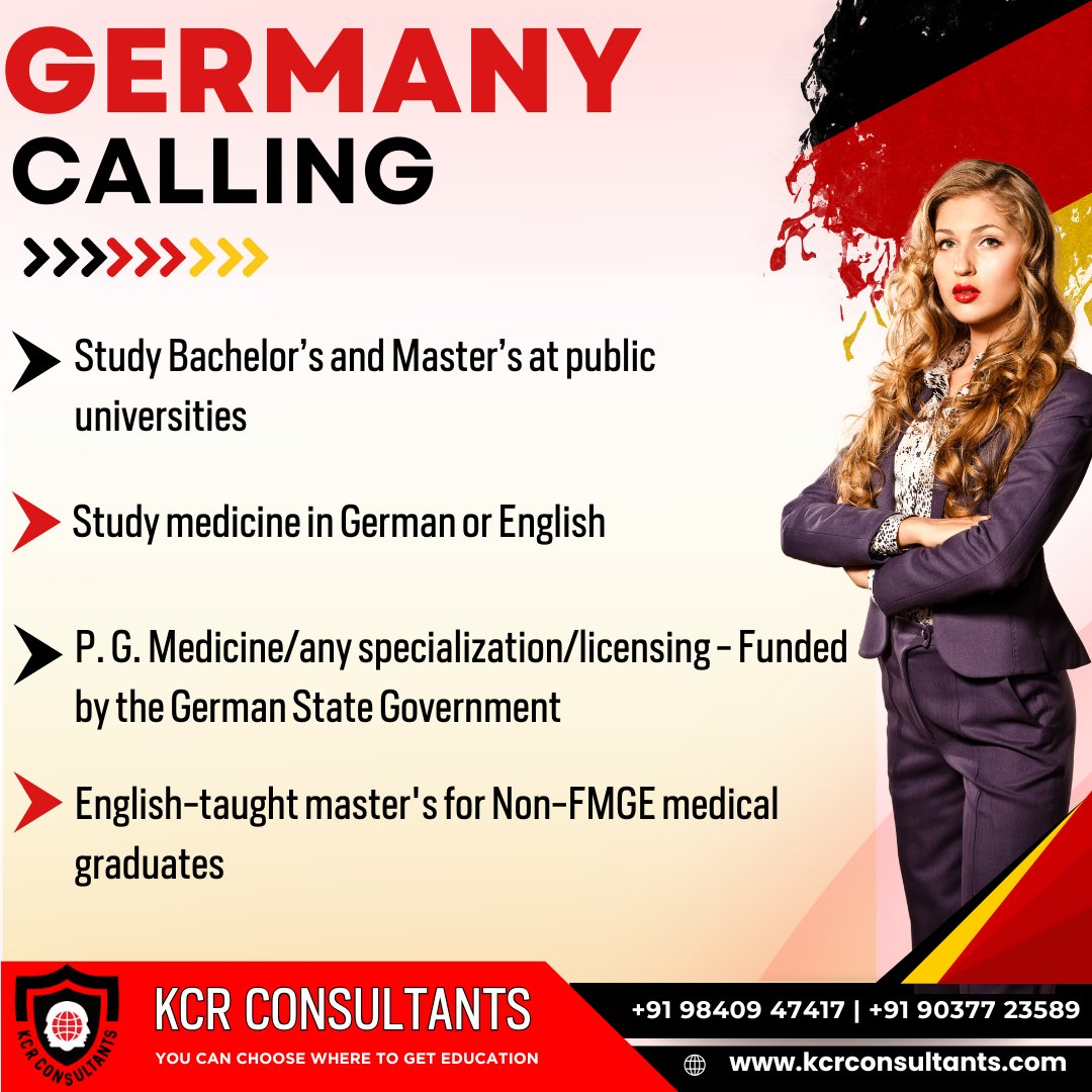 kcrconsultants's tweet photo. 🎓✨ Study in Germany - Your Path to Excellence! 🌍📚

Pursuing higher education in Germany,  here's your chance!
Start your journey towards a globally recognized education for endless opportunities in Germany! 🌟✈️

#StudyInGermany #HigherEducation #GlobalOpportunities https://t.co/xCWAYnUvv1