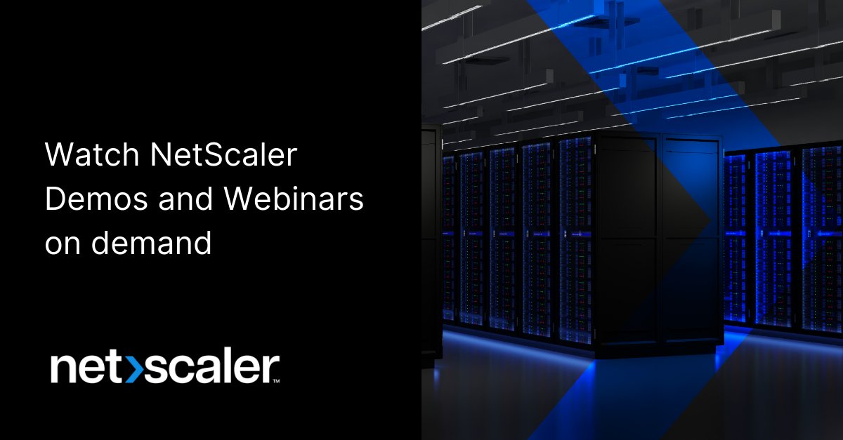 NetScaler's tweet photo. If you've missed any past NetScaler Live Demos or Webinars, you can find them on the community here: https://t.co/EvCRo0bE0s https://t.co/94zSvGh9GZ