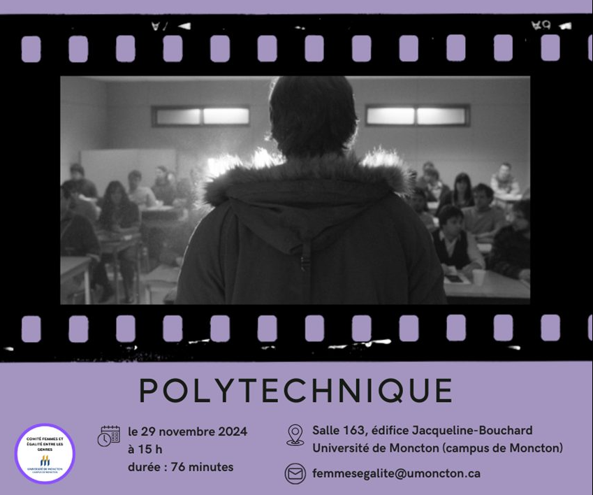 💜 Aujourd’hui, nous soulignons le début de la campagne des 16 jours d'activisme contre la violence fondée sur le sexe.💜

Pour cette campagne, le Comité permanent Femmes et égalité des genres du campus de Moncton organise une série d’activités sur le campus de Moncton.