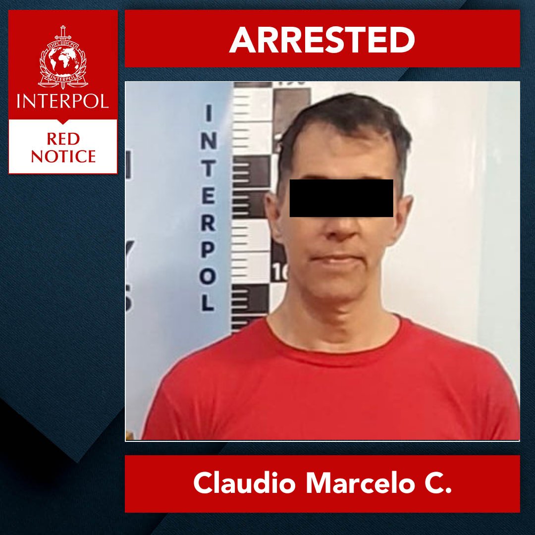 interpolwanted's tweet photo. The Argentinian police arrested Claudio Marcelo C., an Argentine man in Quilmes🇦🇷, who was wanted on a #RedNotice from Torremolinos, Spain🇪🇸 for the sexual abuse of a minor.

The arrest was made as part of the #ElPACCTO 2.0 programme against organized crime in Latin America. https://t.co/TRgJOnuYgC