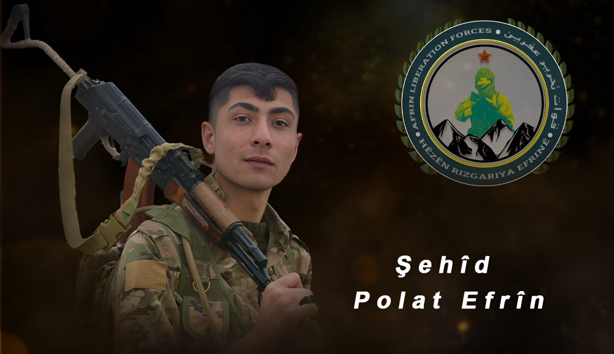 ApocularNews's tweet photo. ‌ HRE: 13 Kasım'da Efrin'in Şêrewa bölgesinde yaralanan yoldaşımız Polat Efrîn bütün tibbi müdahalelere rağmen kurtarılamayarak 24 Kasım'da ölümsüzler kervanına katıldı.‍ https://t.co/hiaYzNSPNu