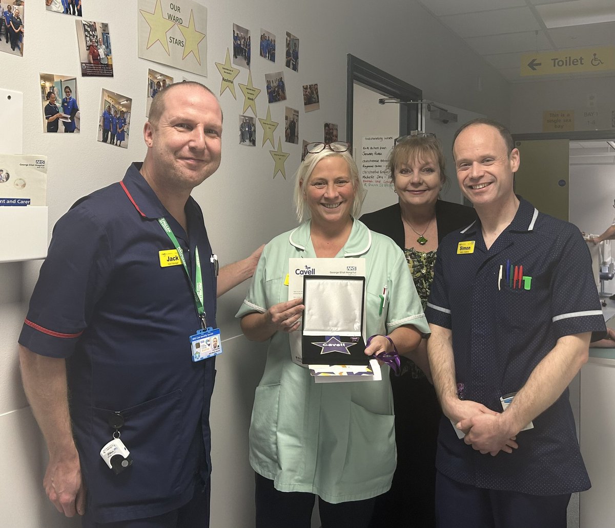 Congratulations to HCSW Sam on gaining her Cavell Award for always demonstrating care and compassion to the patients, relatives and colleagues on Alex Ward  very much deserved 🤩 <a href="/nag2710/">Natalie G - RN 💙</a> <a href="/SimonGorrell/">Simon Gorrell</a> <a href="/AlexendraGEH/">Absolutely Alex GEH❤️❤️</a>
