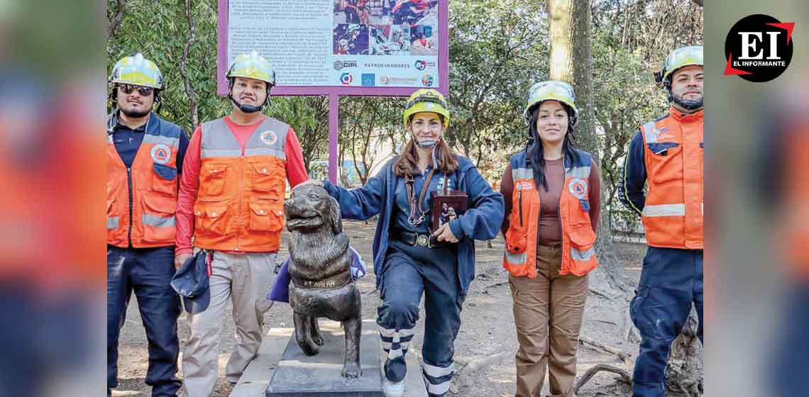 ElInformanteMX's tweet photo. En la @BJAlcaldia develan #placa en #honor a #PerritaRescatista “#Nalah”
Con esta placa los #GruposScouts rinden #homenaje a la heroica #GoldenRetriever con una #EsculturaDeBronce en el #ParqueÁlamos.
https://t.co/ha742HtdYg https://t.co/fL0DjtIIw8