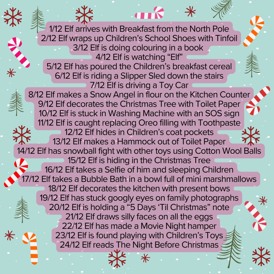 Parents🎄🚨 It's almost time for the return of our mischievous festive friend AND the return of panicking to come up with 24 activities🥹 Don't worry - we've got you covered with the ultimate Elf on the Shelf Cheat Sheet🎁 Save this and make December as stress-free as possible!