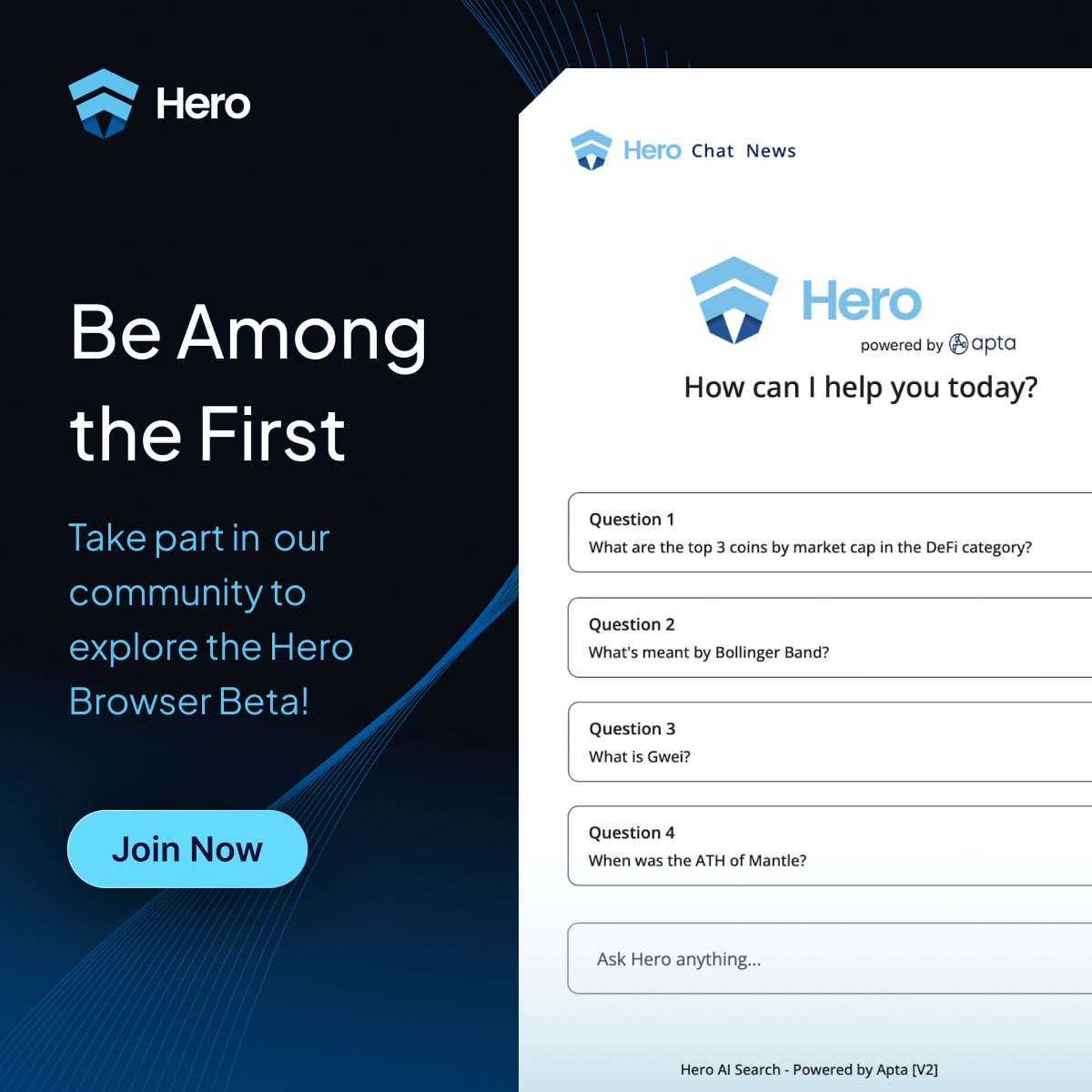 ❗️Join the Hero Community: Be an Early Beta Tester of Hero Browser!

Excited to be among the first to experience Hero Browser? Join our community now to get exclusive access and be one of the first to test out our cutting-edge features, including the Hero AI Search.

With Hero AI